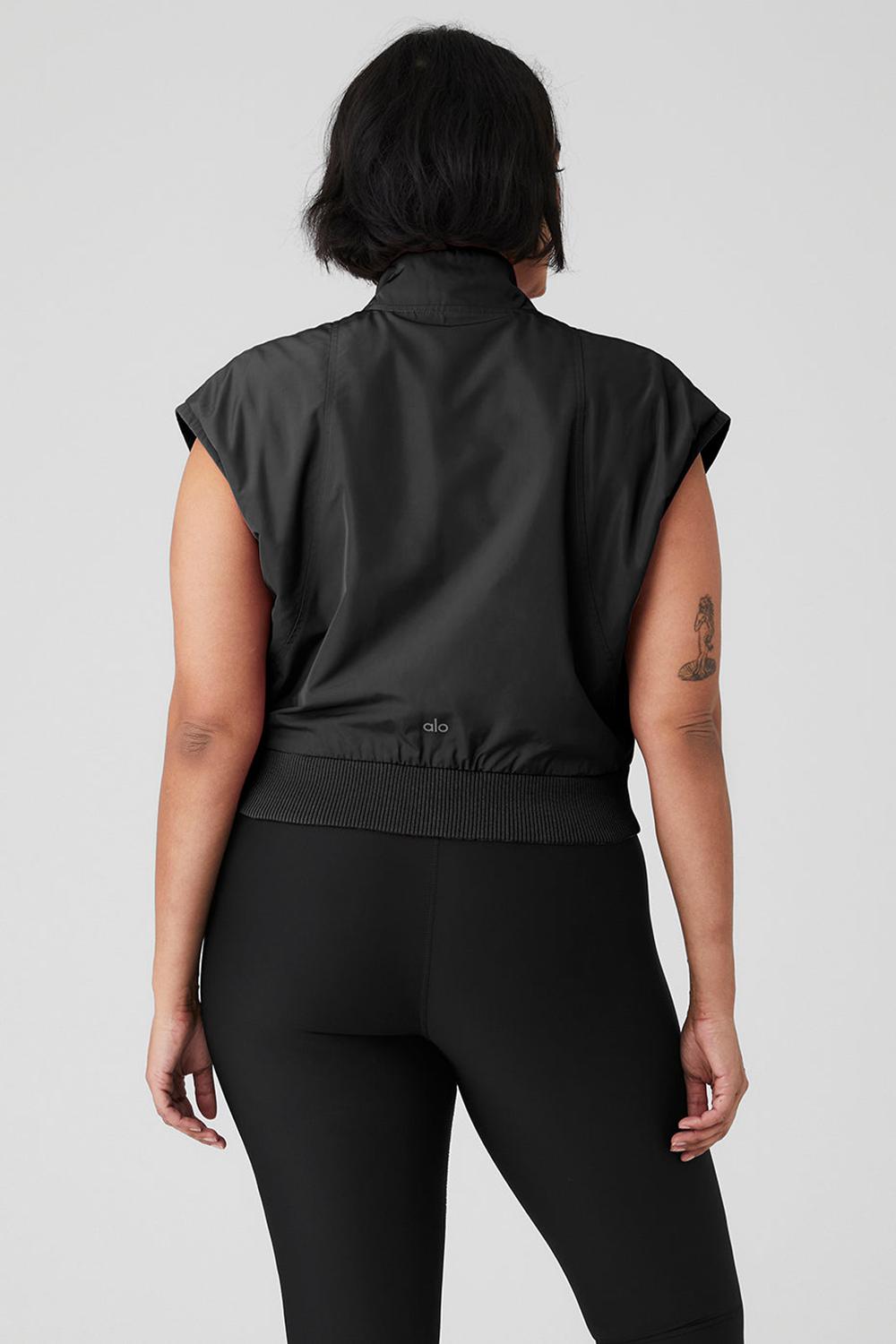Black Women Alo Yoga In Motion Vest | Australia  12684-TIVY