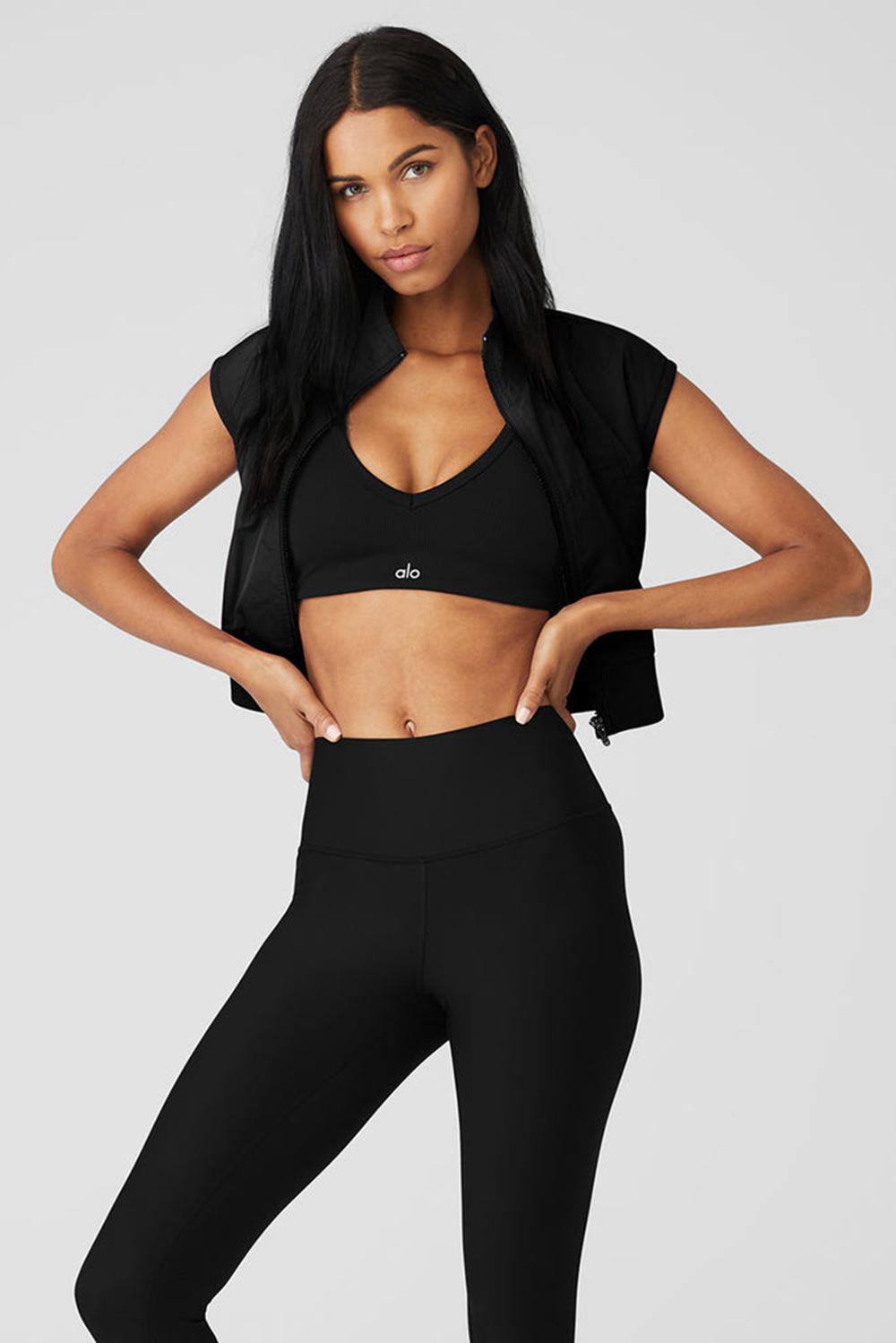 Black Women Alo Yoga In Motion Vest | Australia  12684-TIVY