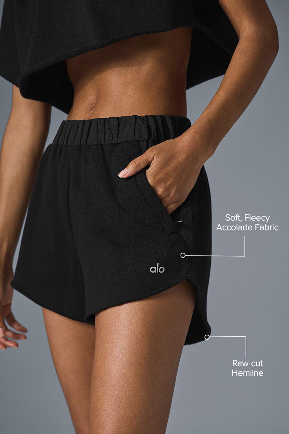 Black Women Alo Yoga In The Air Dolphin Short | Australia  79218-RJMP