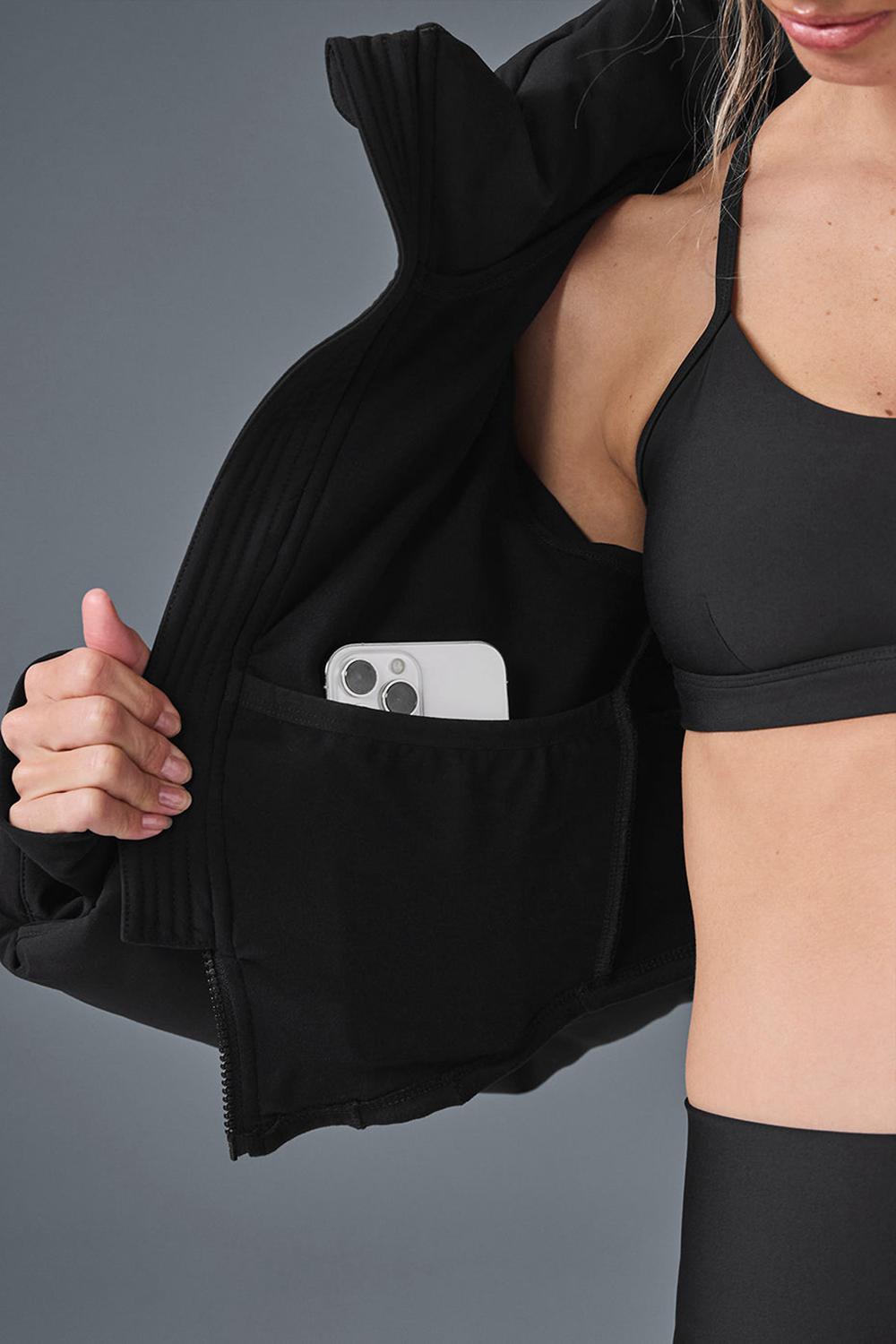Black Women Alo Yoga Main Act Corset Puffer Jacket | Australia  74809-QNZE