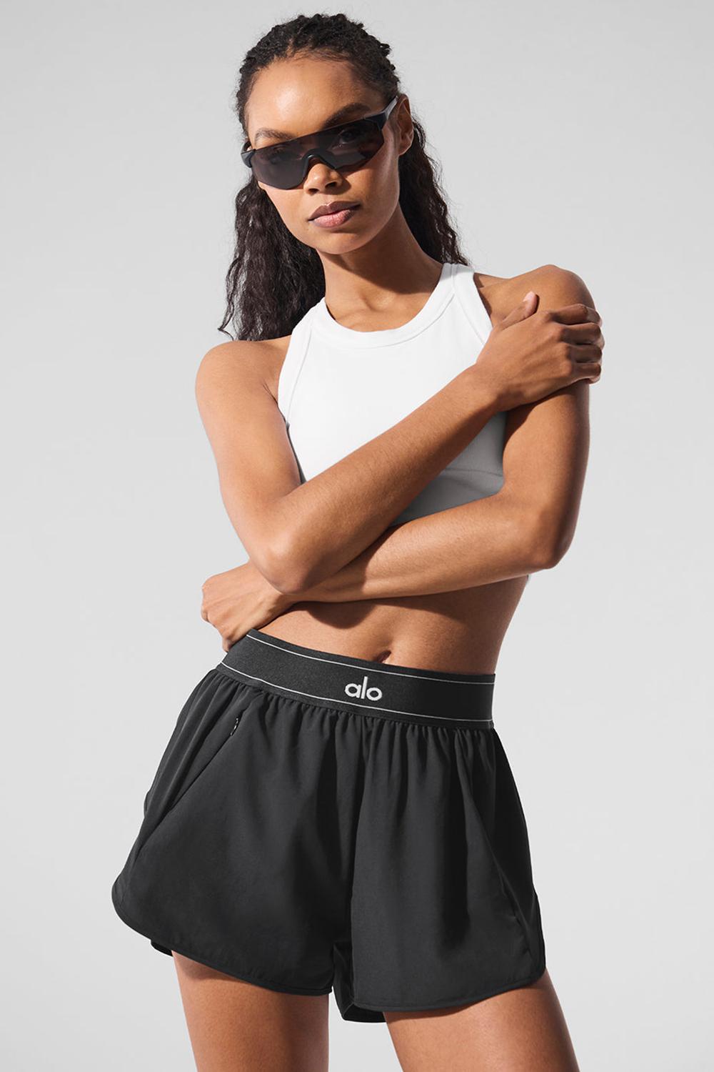 Black Women Alo Yoga Match Point Short | Australia  57094-CWPT