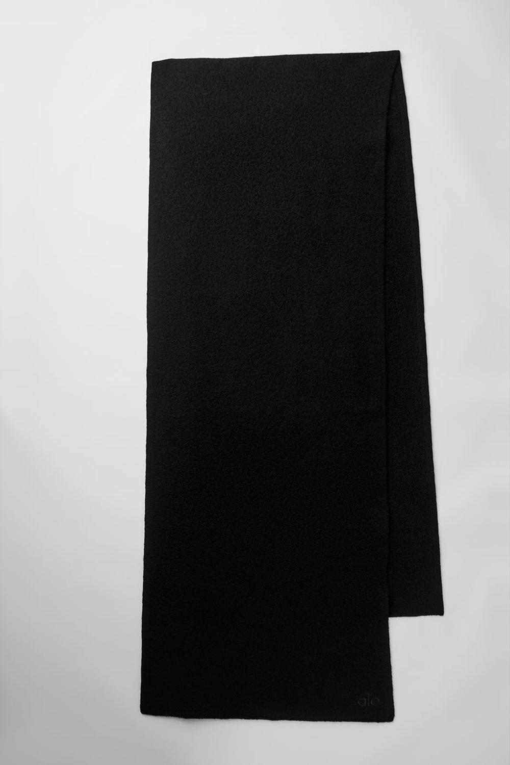Black Women Alo Yoga Merino Wool Oversized Scarf | Australia  25069-JDST