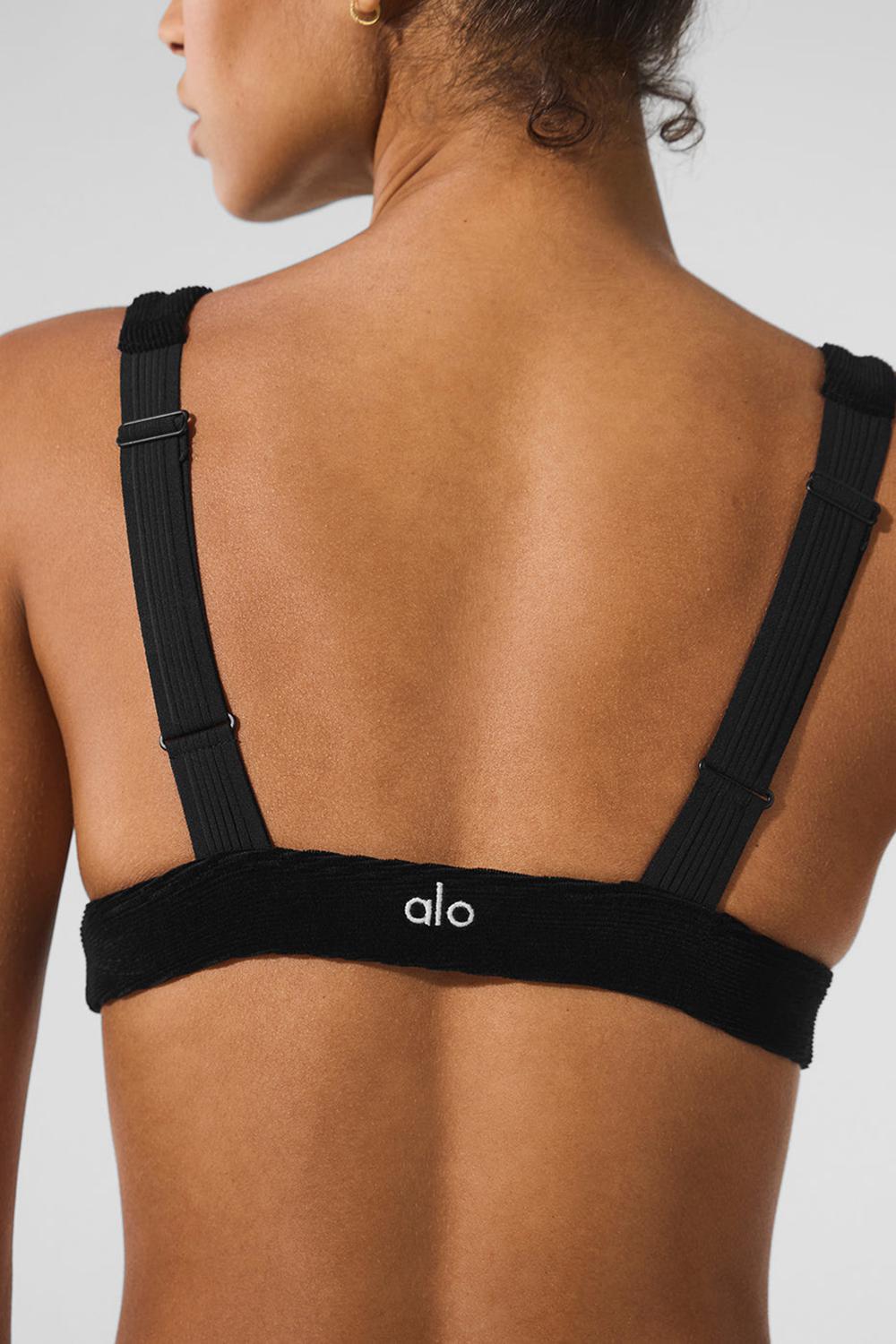 Black Women Alo Yoga Micro Corduroy Dreamer Bra | Australia  42157-BRXI