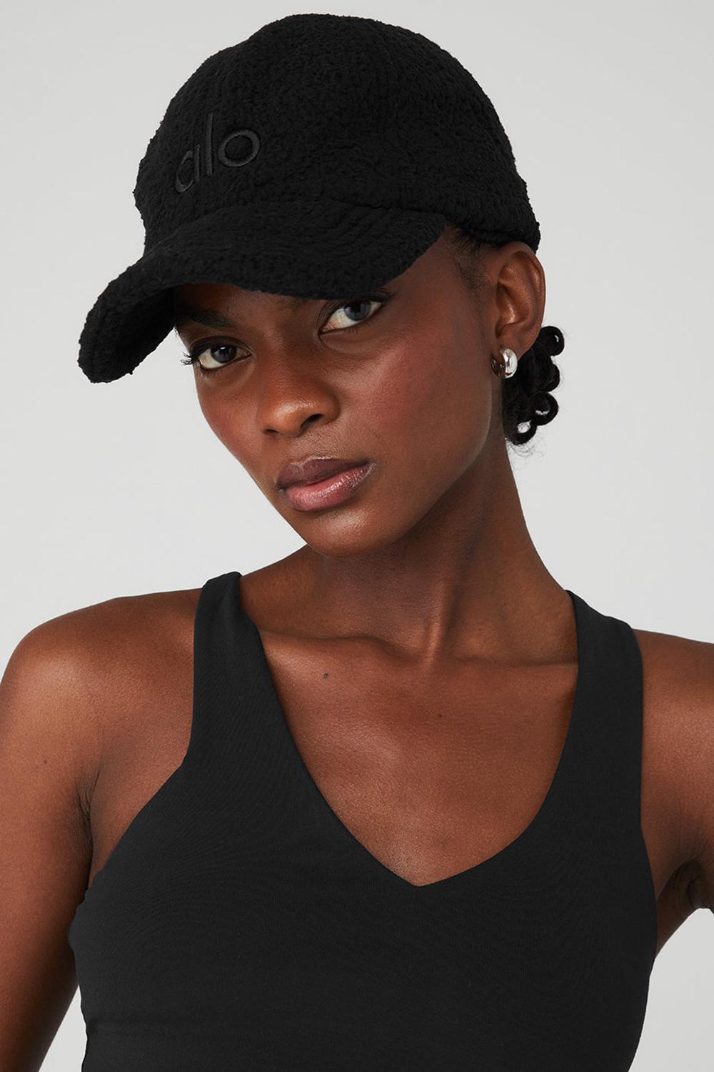 Black Women Alo Yoga Micro Sherpa Off-Duty Cap | Australia  51276-WQAS