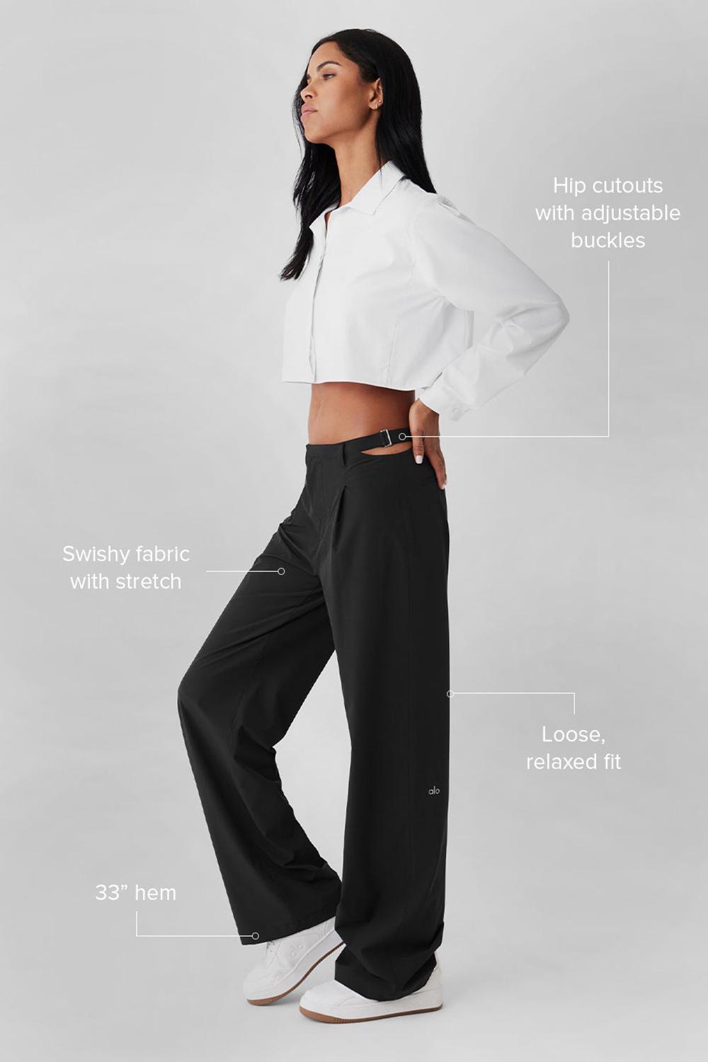 Black Women Alo Yoga Mid-Rise Showdown Pant | Australia  97205-RDYW