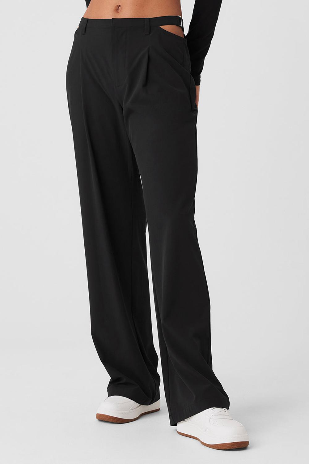 Black Women Alo Yoga Mid-Rise Showdown Pant | Australia  97205-RDYW