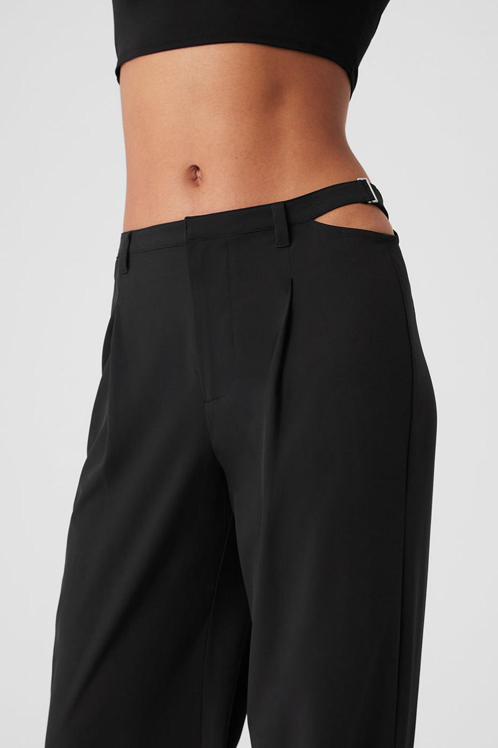 Black Women Alo Yoga Mid-Rise Showdown Pant | Australia  97205-RDYW