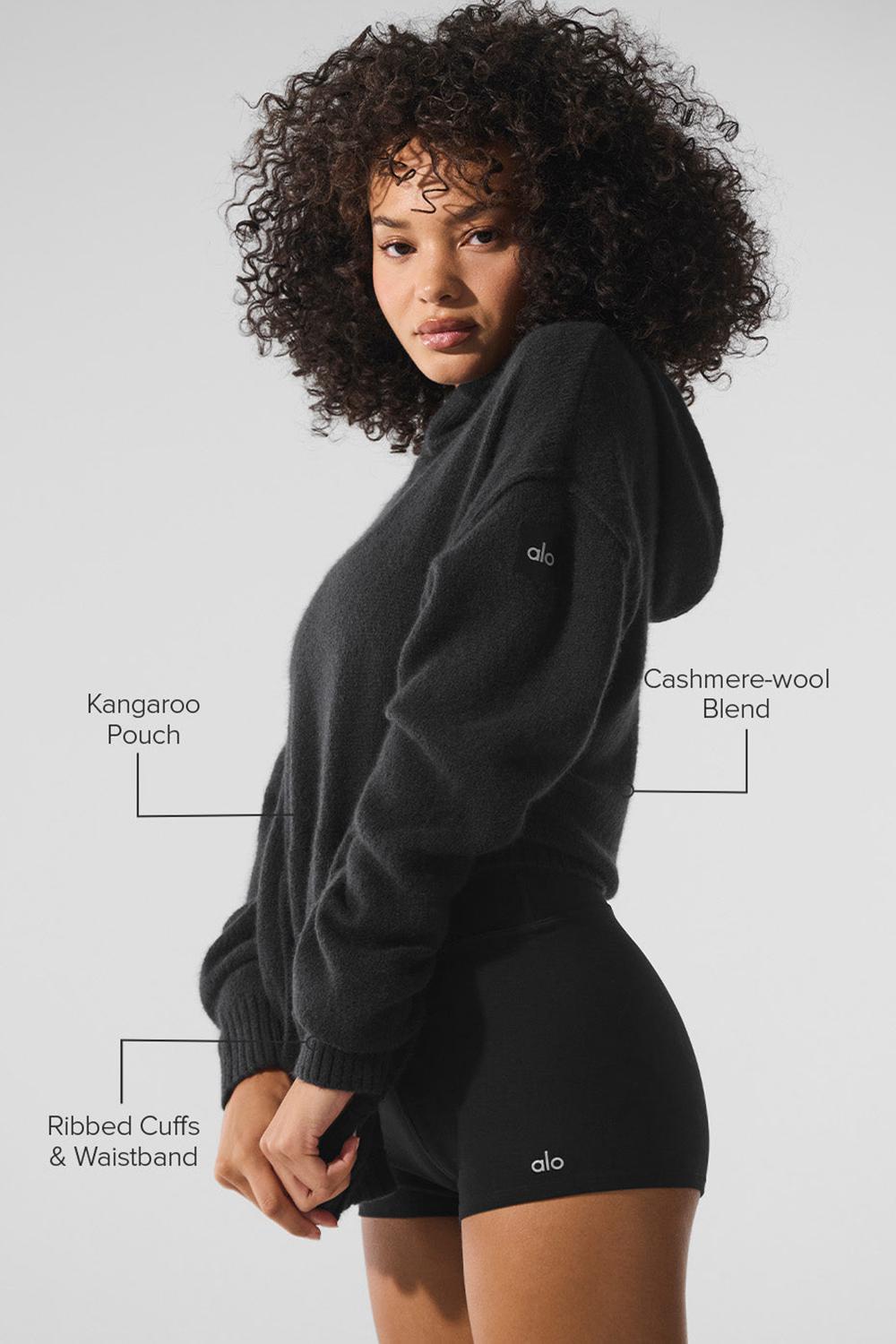 Black Women Alo Yoga New Class Cashmere Hoodie | Australia  10492-ZMAE