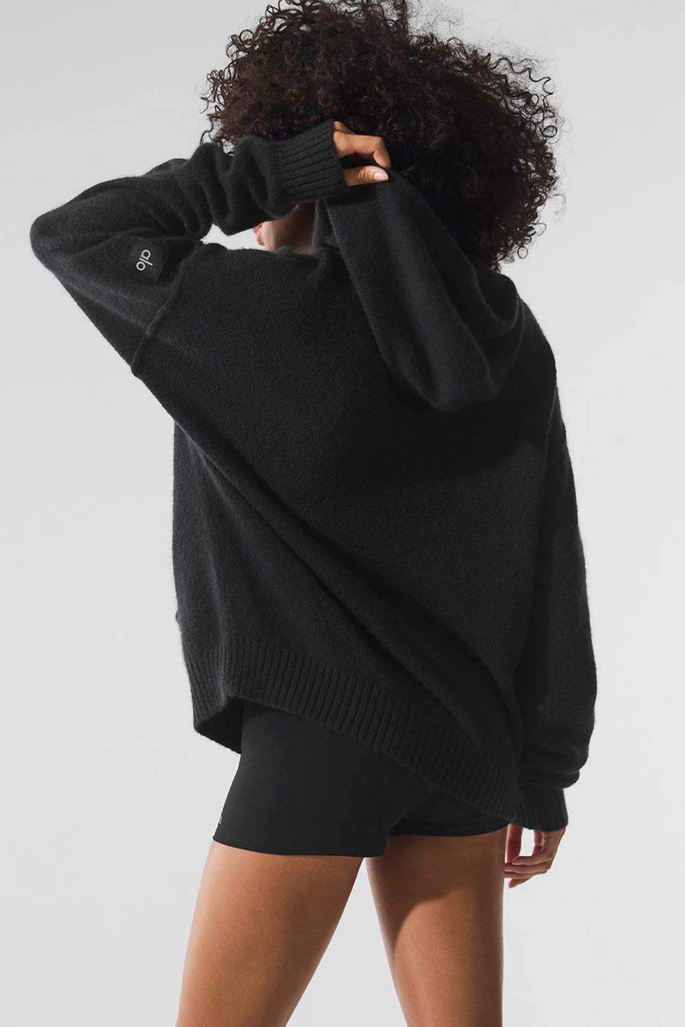 Black Women Alo Yoga New Class Cashmere Hoodie | Australia  10492-ZMAE