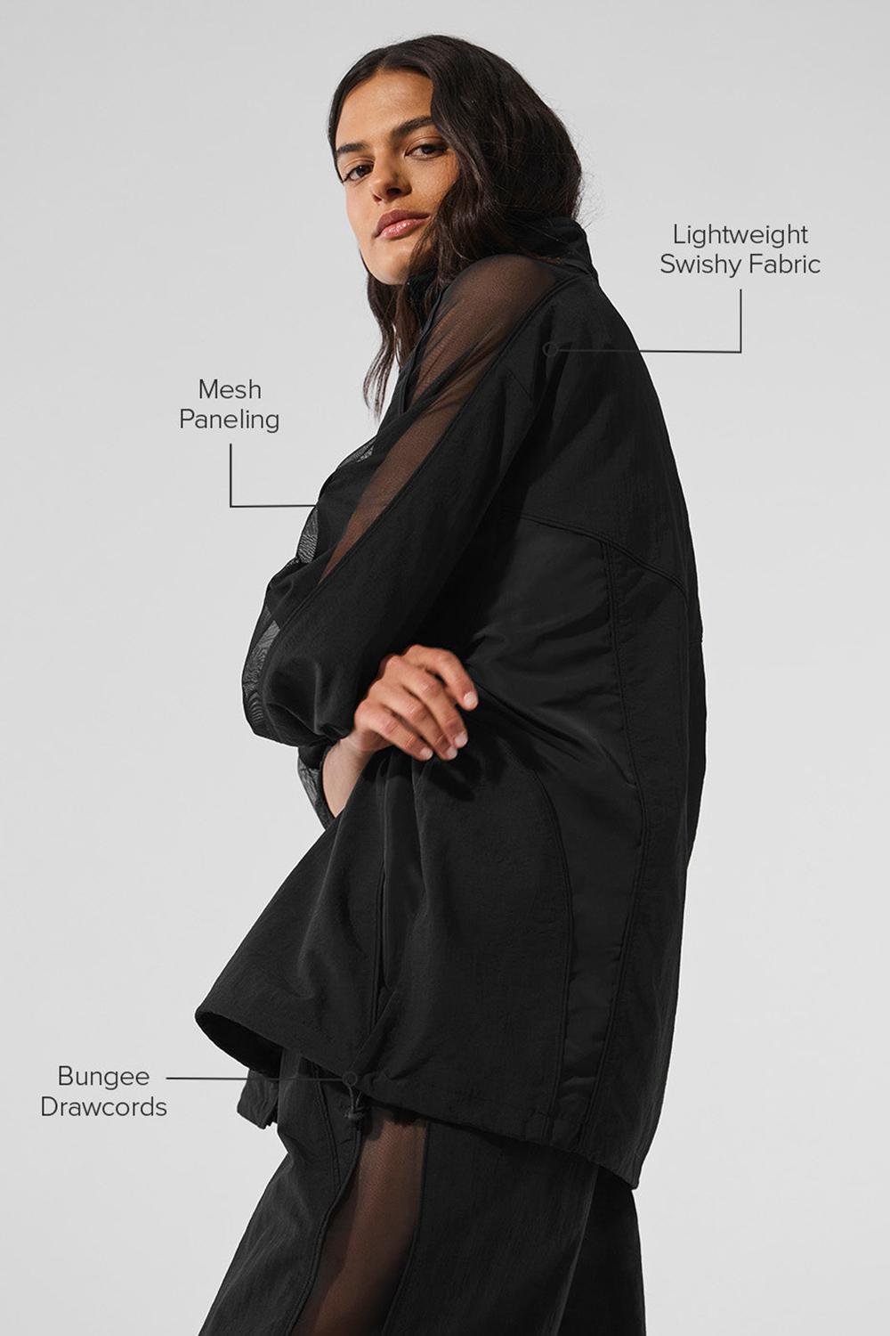 Black Women Alo Yoga Origin Full-Zip Track Jacket | Australia  68403-KLSY