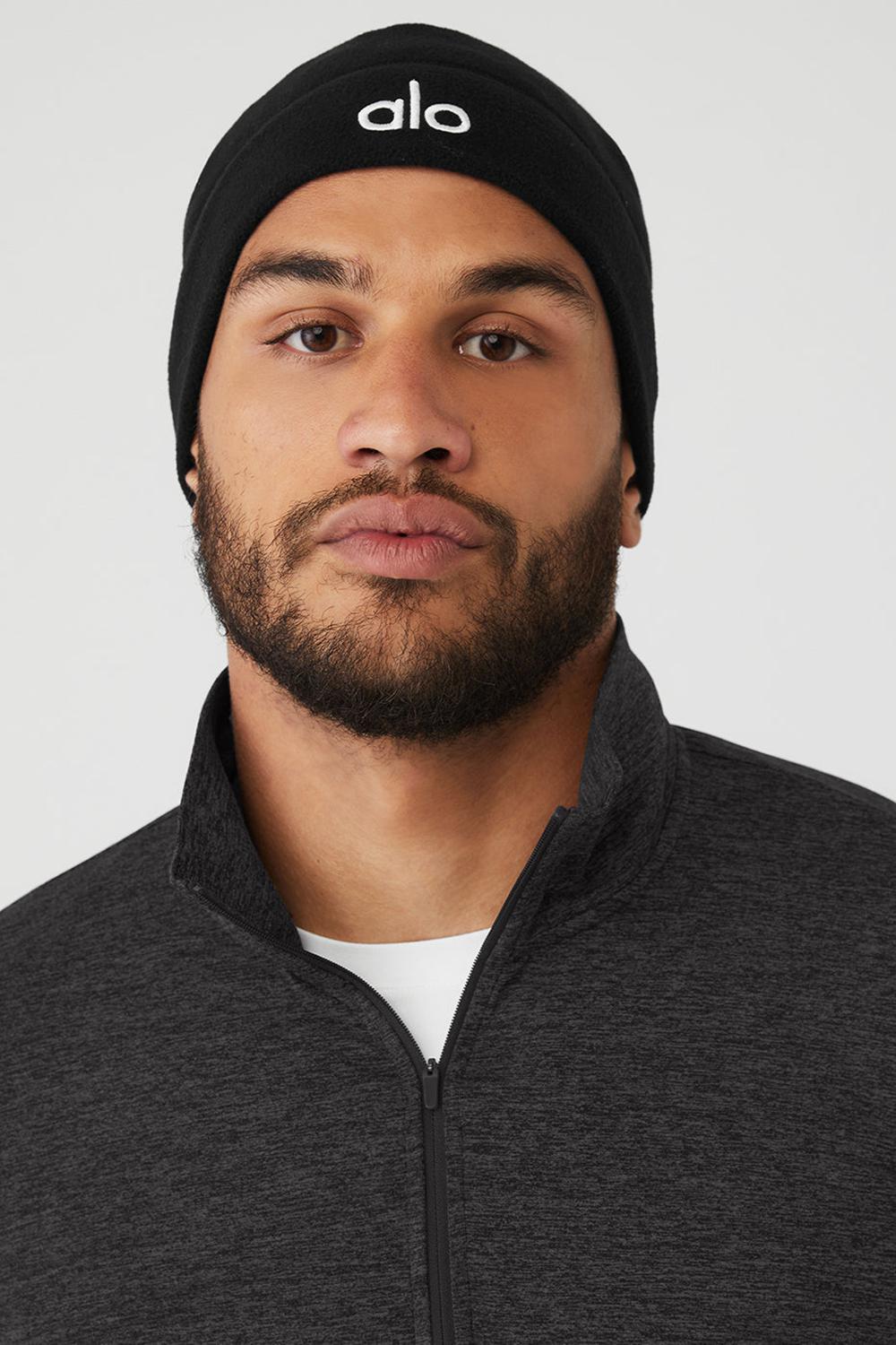 Black Women Alo Yoga Performance Fleece Beanie | Australia  92315-QNPB
