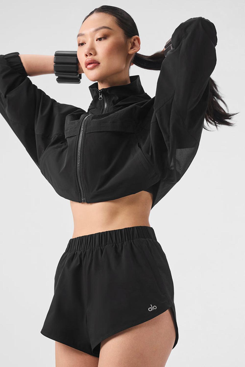 Black Women Alo Yoga Playmaker Dolphin Short | Australia  43592-XMDI