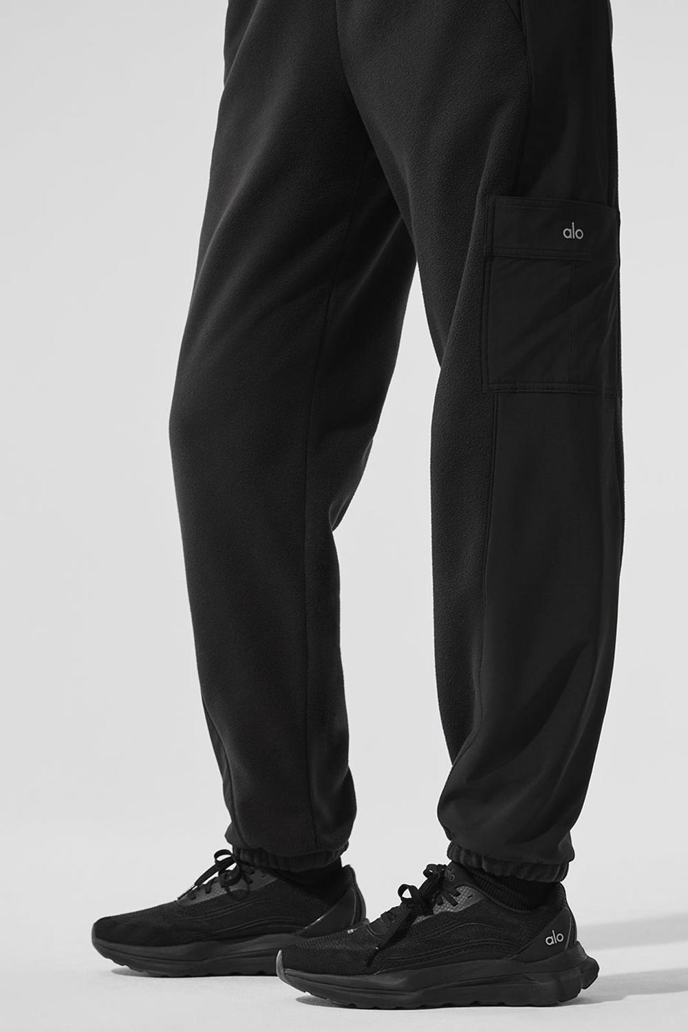 Black Women Alo Yoga Polar Fleece Wintry Mix Pant | Australia  83914-YZSV