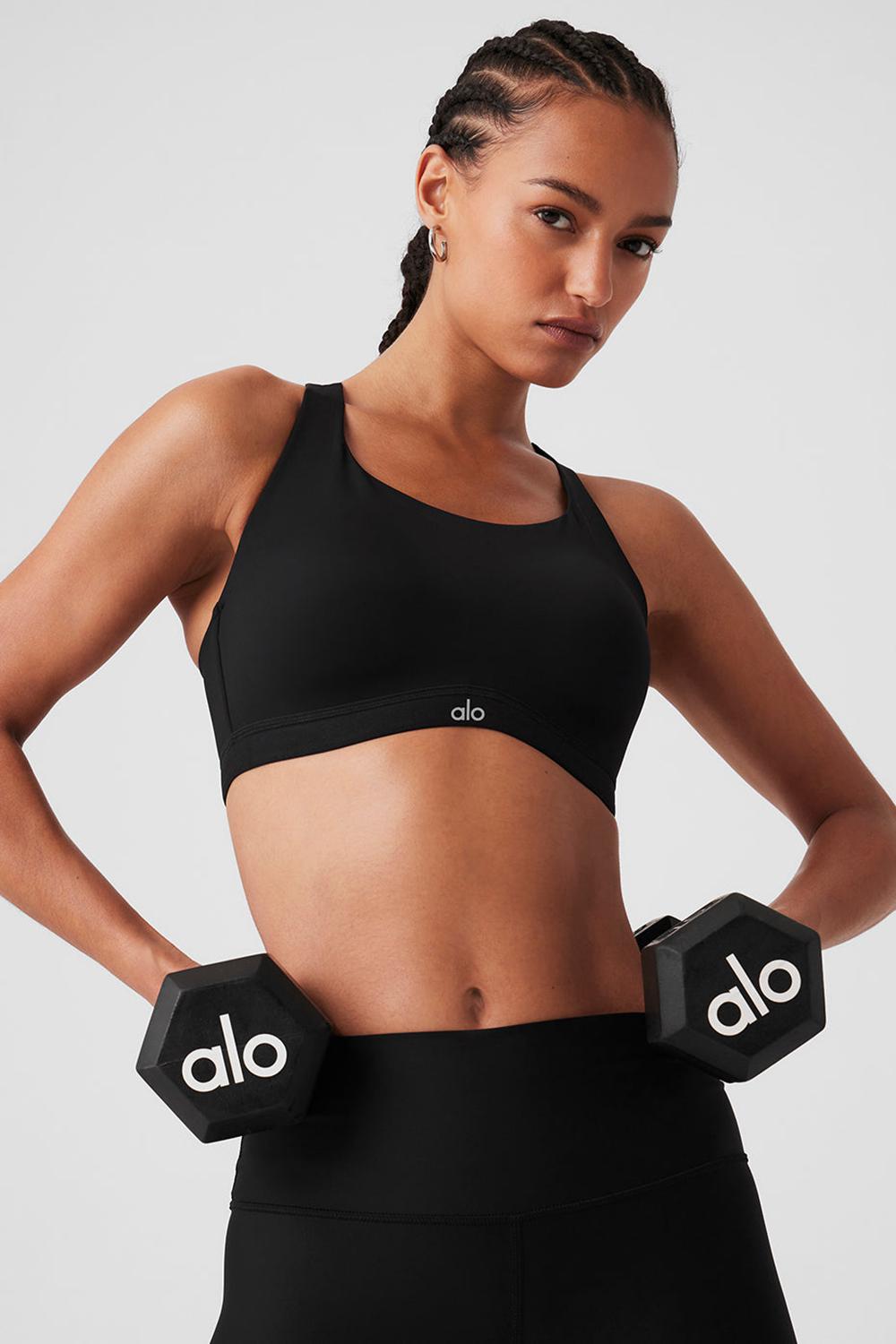 Black Women Alo Yoga Power Move High Impact Bra | Australia  61349-MNKI