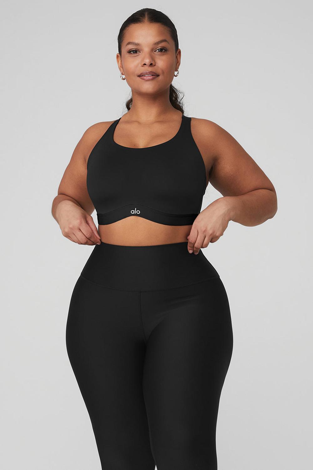 Black Women Alo Yoga Power Move High Impact Bra | Australia  61349-MNKI