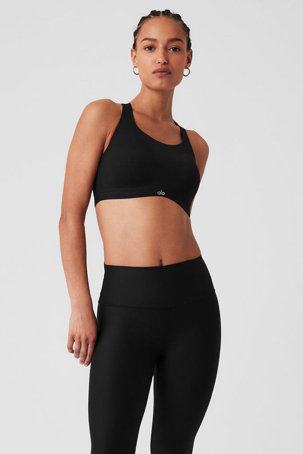 Black Women Alo Yoga Power Move High Impact Bra | Australia  61349-MNKI