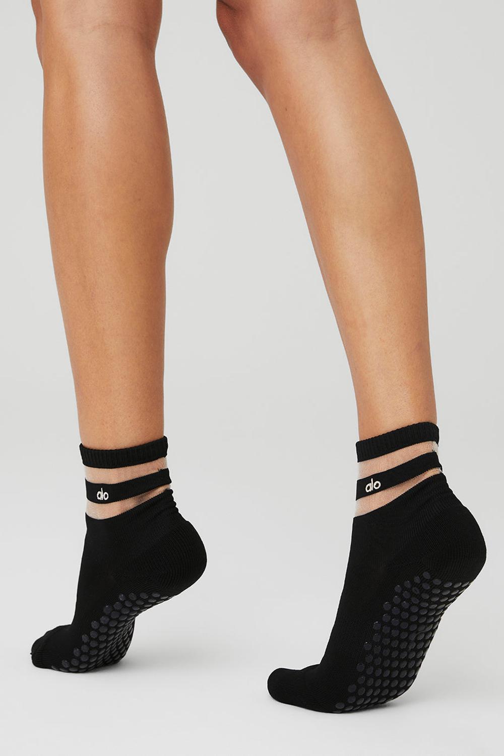 Black Women Alo Yoga Pulse Grip Sock | Australia  75864-CEJF