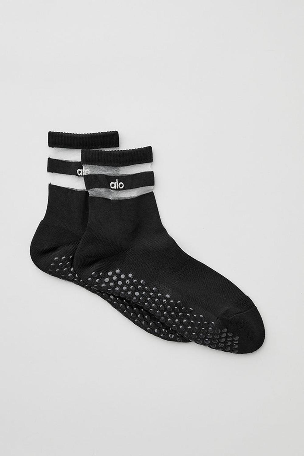 Black Women Alo Yoga Pulse Grip Sock | Australia  75864-CEJF