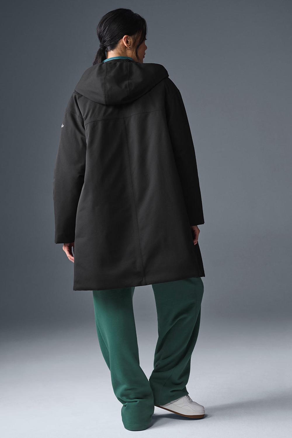 Black Women Alo Yoga Rain Or Shine Puffer Jacket | Australia  08394-UMPG