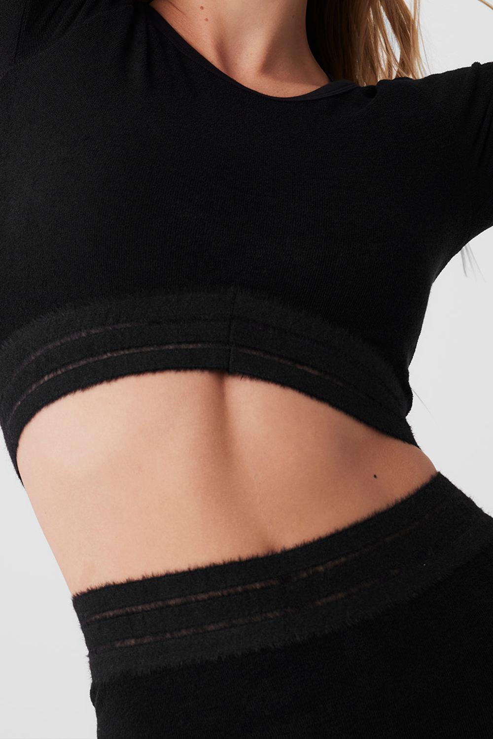 Black Women Alo Yoga Seamless Luxe Terry Cuddle Coverup | Australia  90678-HBNM