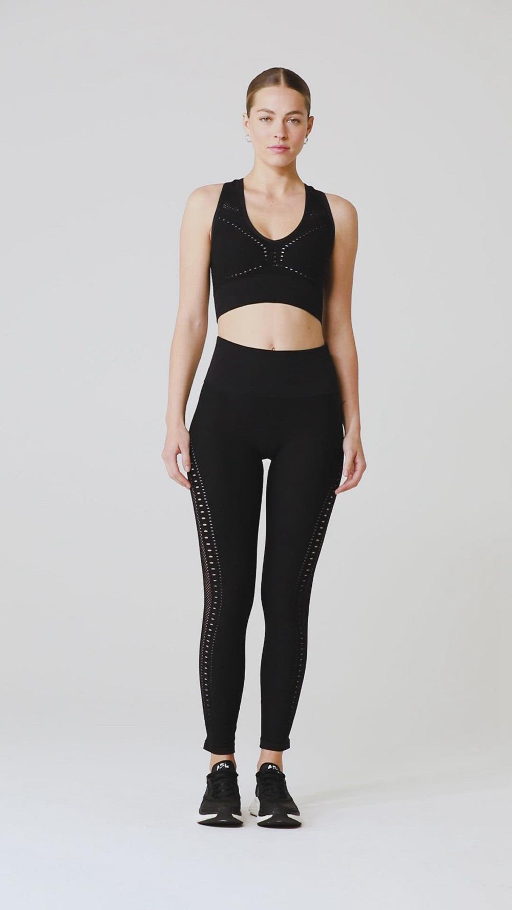 Black Women Alo Yoga Seamless Open Air Bra | Australia  15460-UKDZ