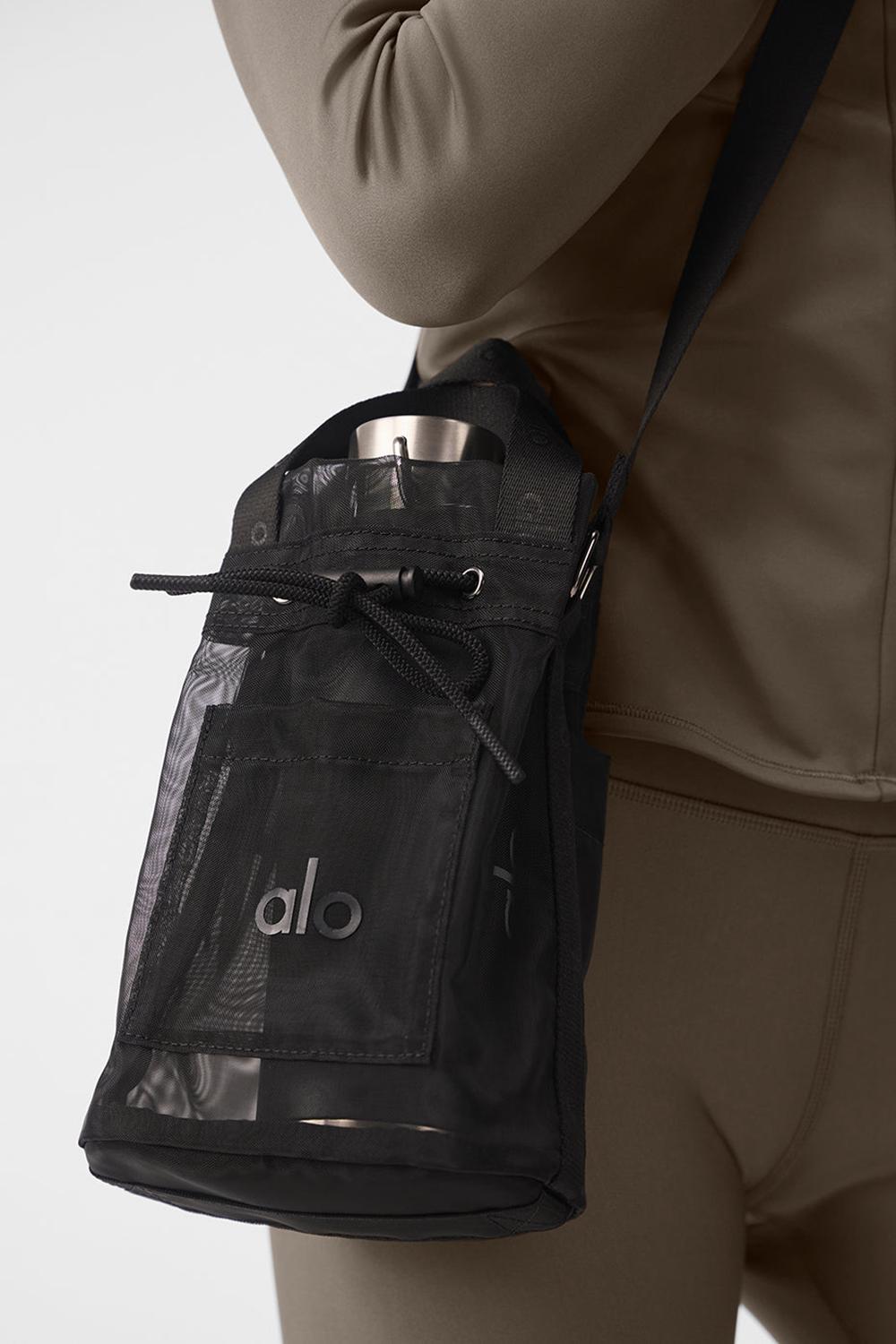Black Women Alo Yoga Sheer Cross Body Bucket Bag | Australia  23479-NGMA