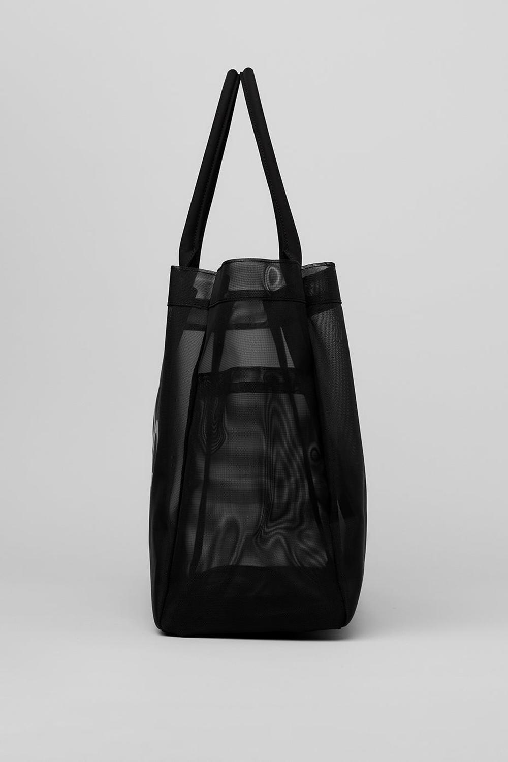 Black Women Alo Yoga Sheer Cross Body Bucket Bag | Australia  23479-NGMA