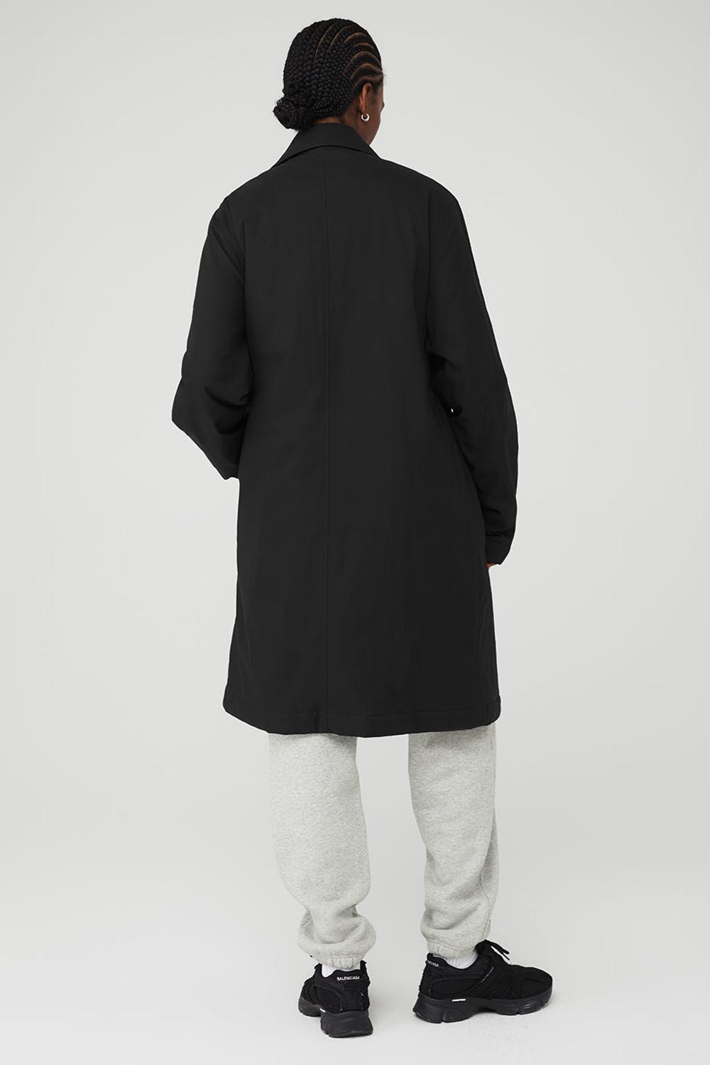 Black Women Alo Yoga Signature Overcoat | Australia  76921-RVIW