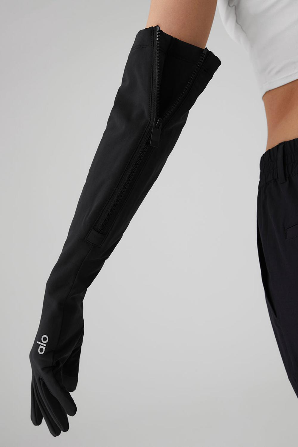 Black Women Alo Yoga Sleek City Gloves | Australia  87254-SMEI