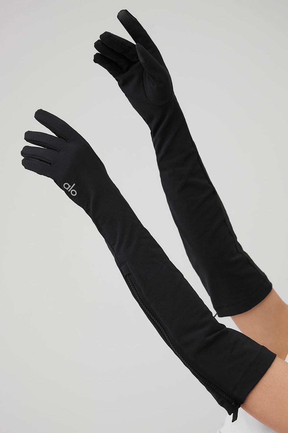 Black Women Alo Yoga Sleek City Gloves | Australia  87254-SMEI