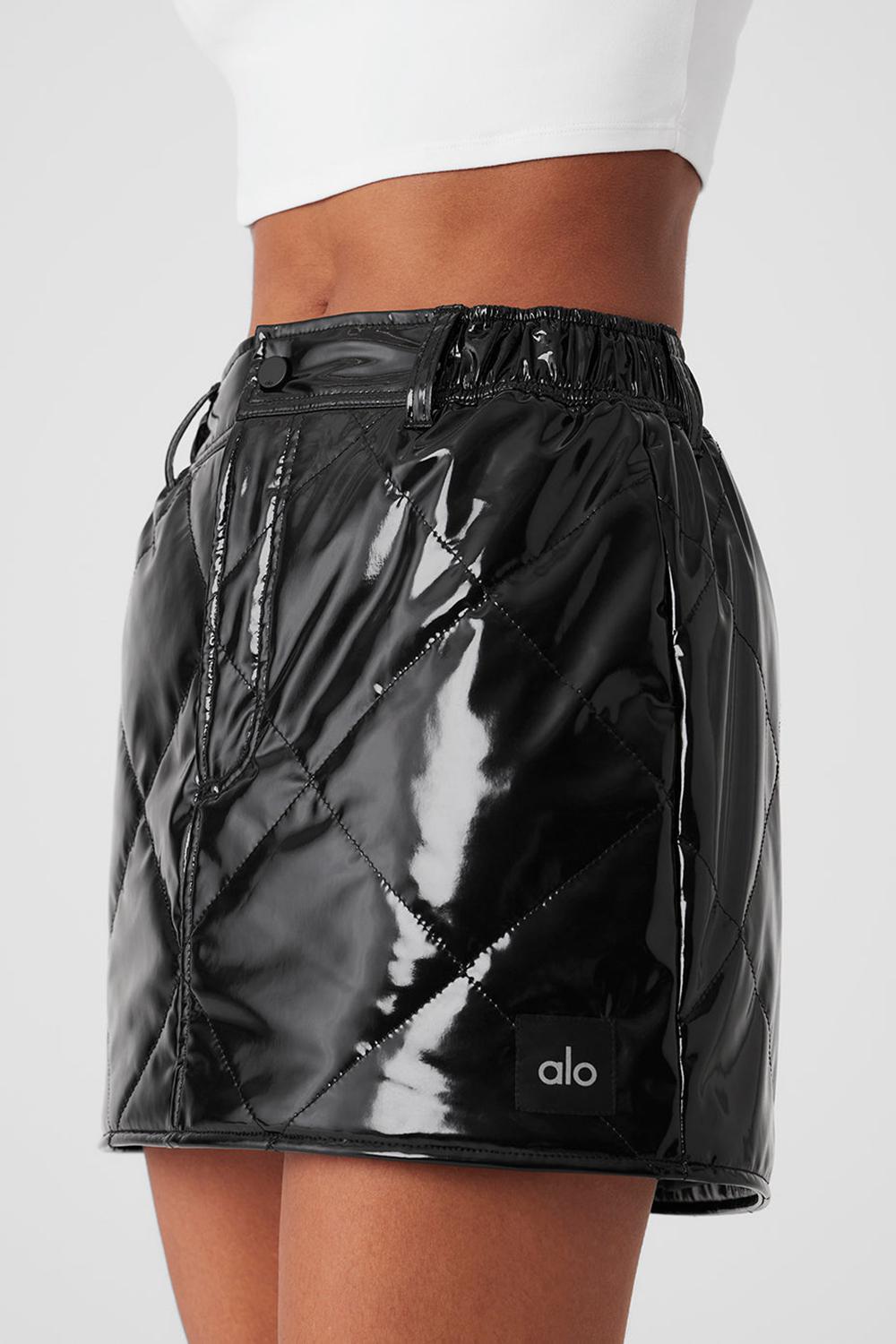Black Women Alo Yoga Snomoto Mini Skirt | Australia  31072-NEYJ