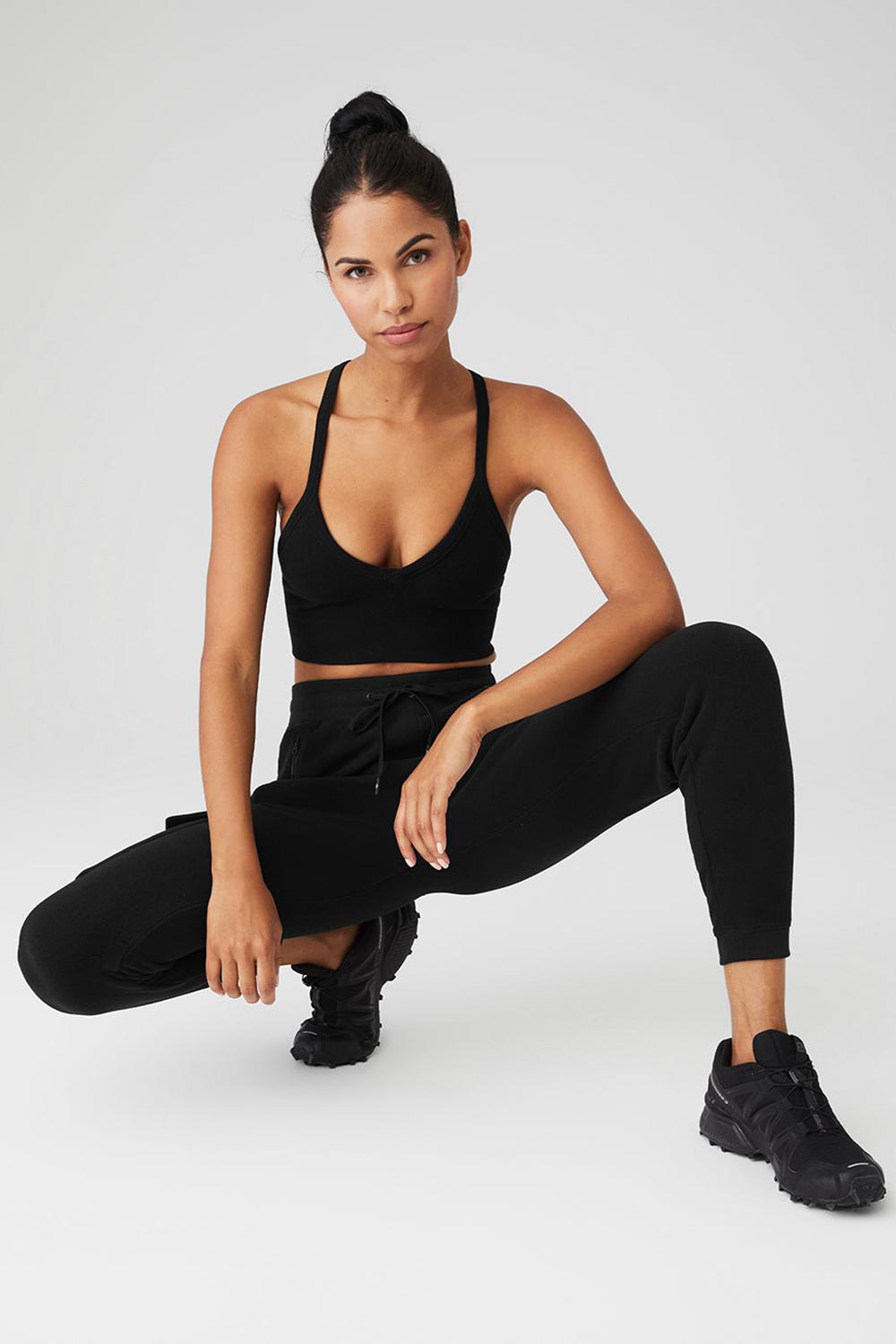 Black Women Alo Yoga Streetside Sweatpant | Australia  78205-CWZR