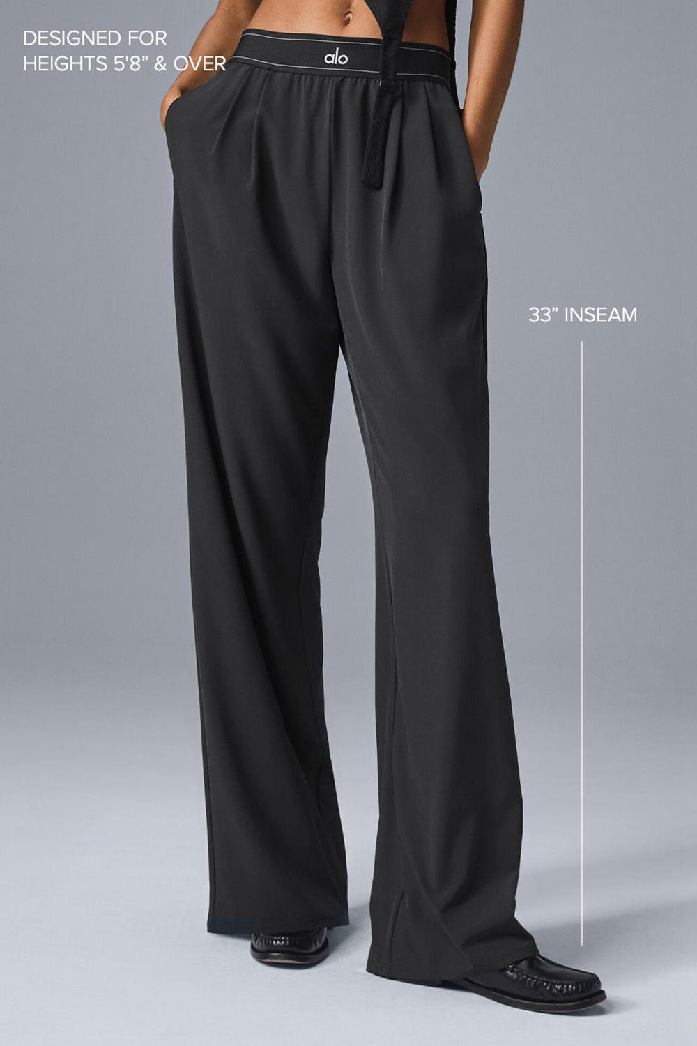 Black Women Alo Yoga Suit Up (Long) Pant | Australia  98143-SUNK