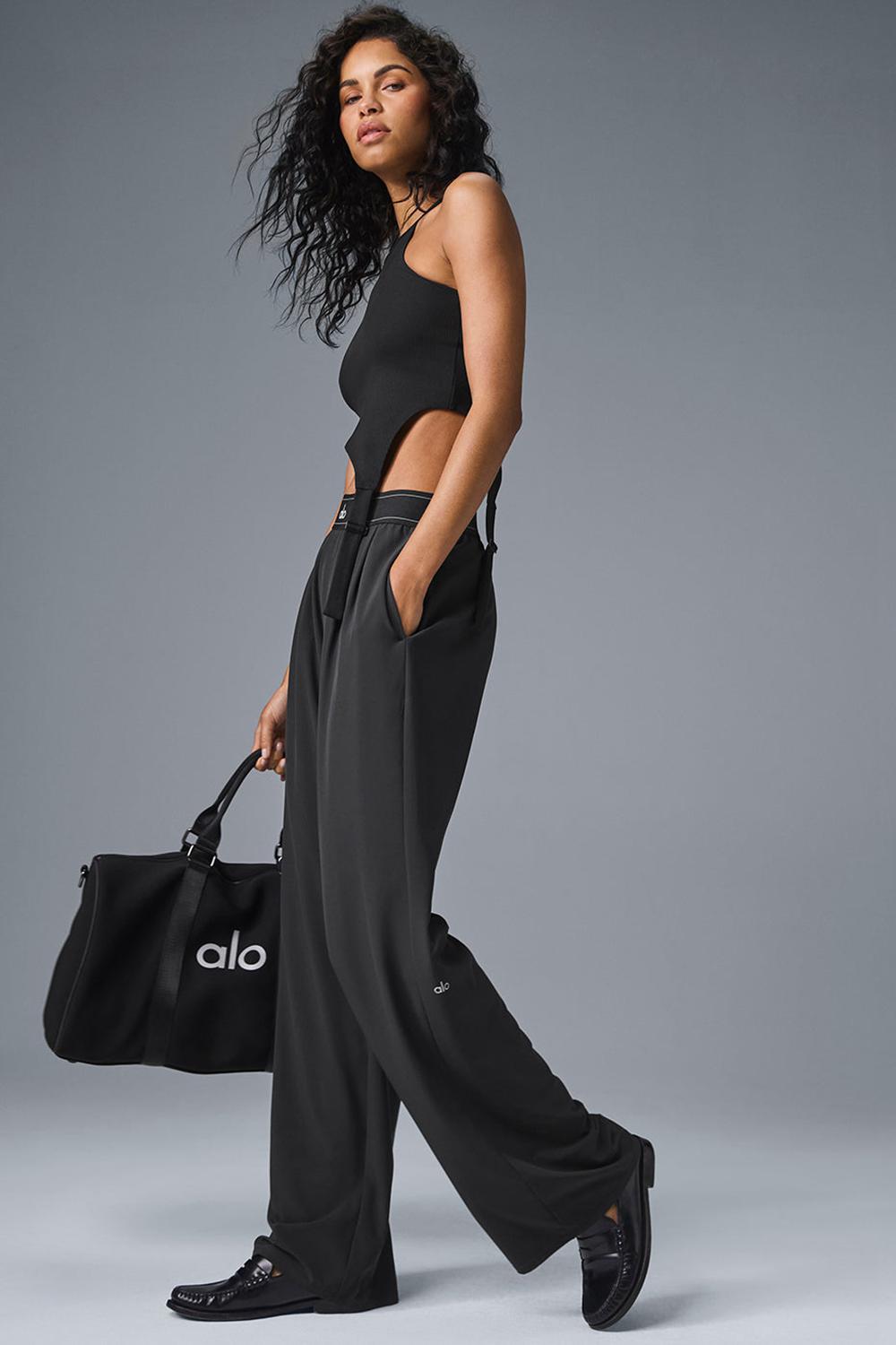 Black Women Alo Yoga Suit Up (Long) Pant | Australia  98143-SUNK