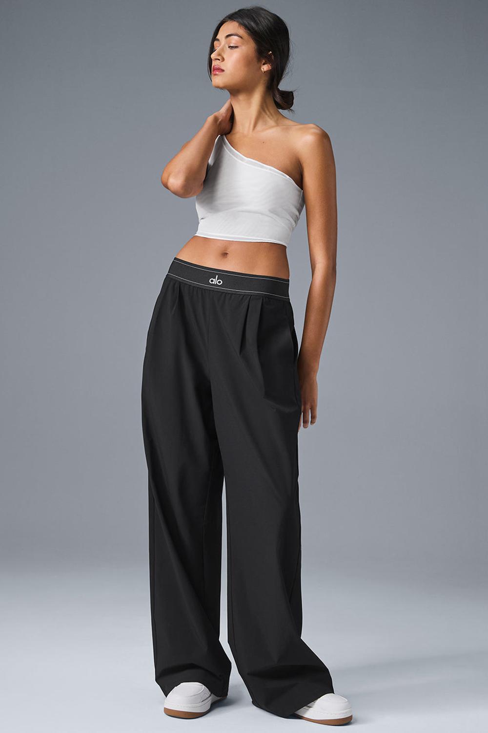 Black Women Alo Yoga Suit Up (Regular) Pant | Australia  04521-EBGU