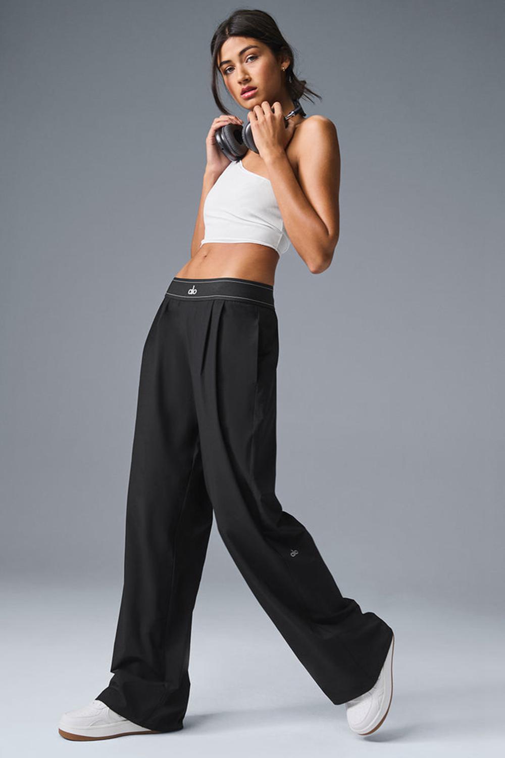 Black Women Alo Yoga Suit Up (Regular) Pant | Australia  04521-EBGU