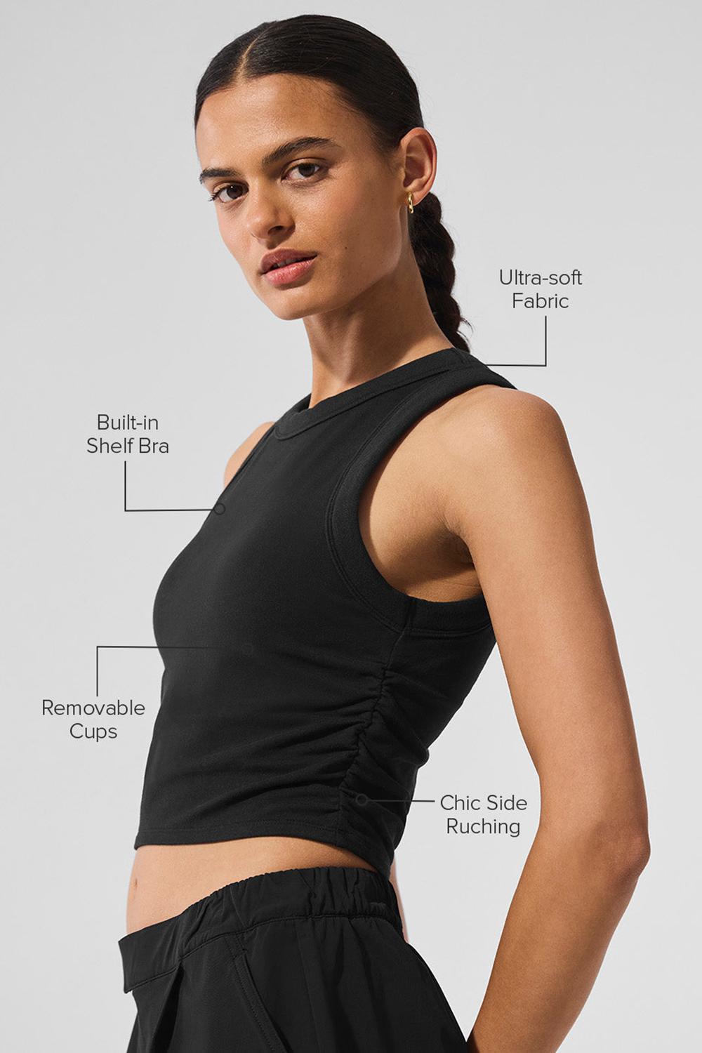 Black Women Alo Yoga Sway Bra Tank | Australia  31204-SKAN