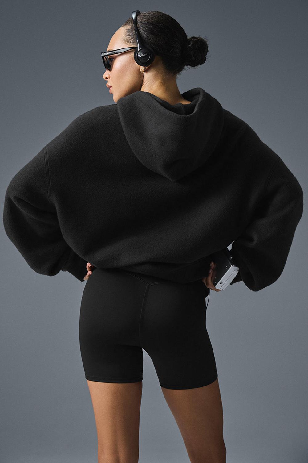 Black Women Alo Yoga Triumph Restore Hoodie | Australia  81759-VODT