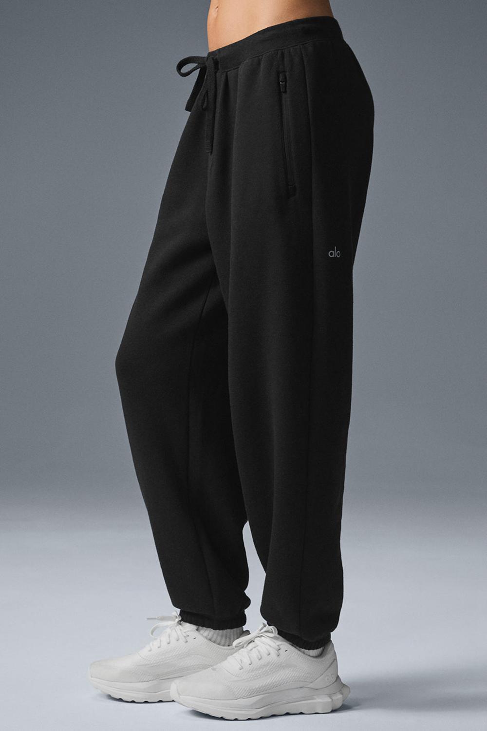 Black Women Alo Yoga Triumph Restore Sweatpant | Australia  90615-BYAM
