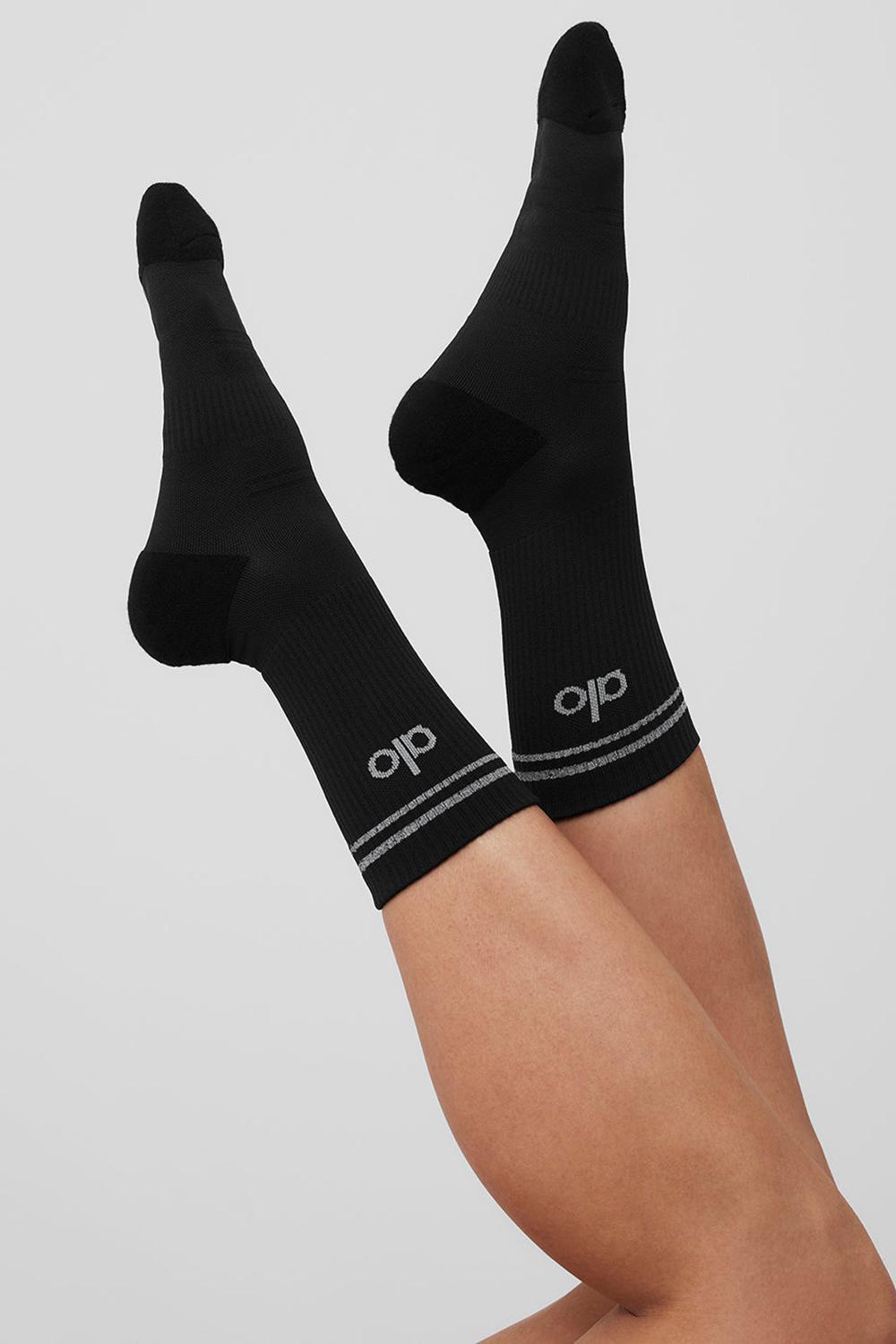 Black Women Alo Yoga Unisex Half-Crew Performance Sock | Australia  86153-QXHS