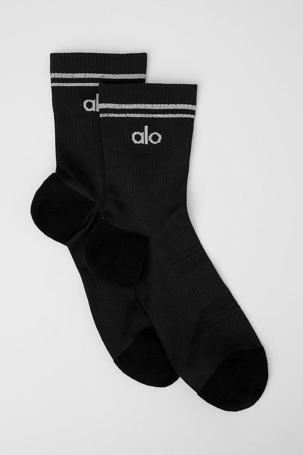 Black Women Alo Yoga Unisex Half-Crew Performance Sock | Australia  86153-QXHS