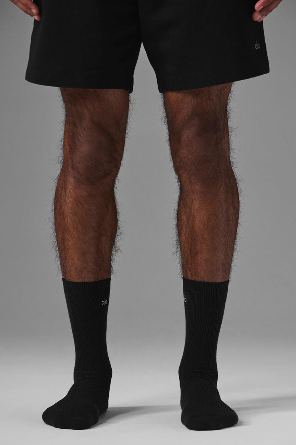 Black Women Alo Yoga Unisex Half-Crew Understated Sock | Australia  09458-CIMU
