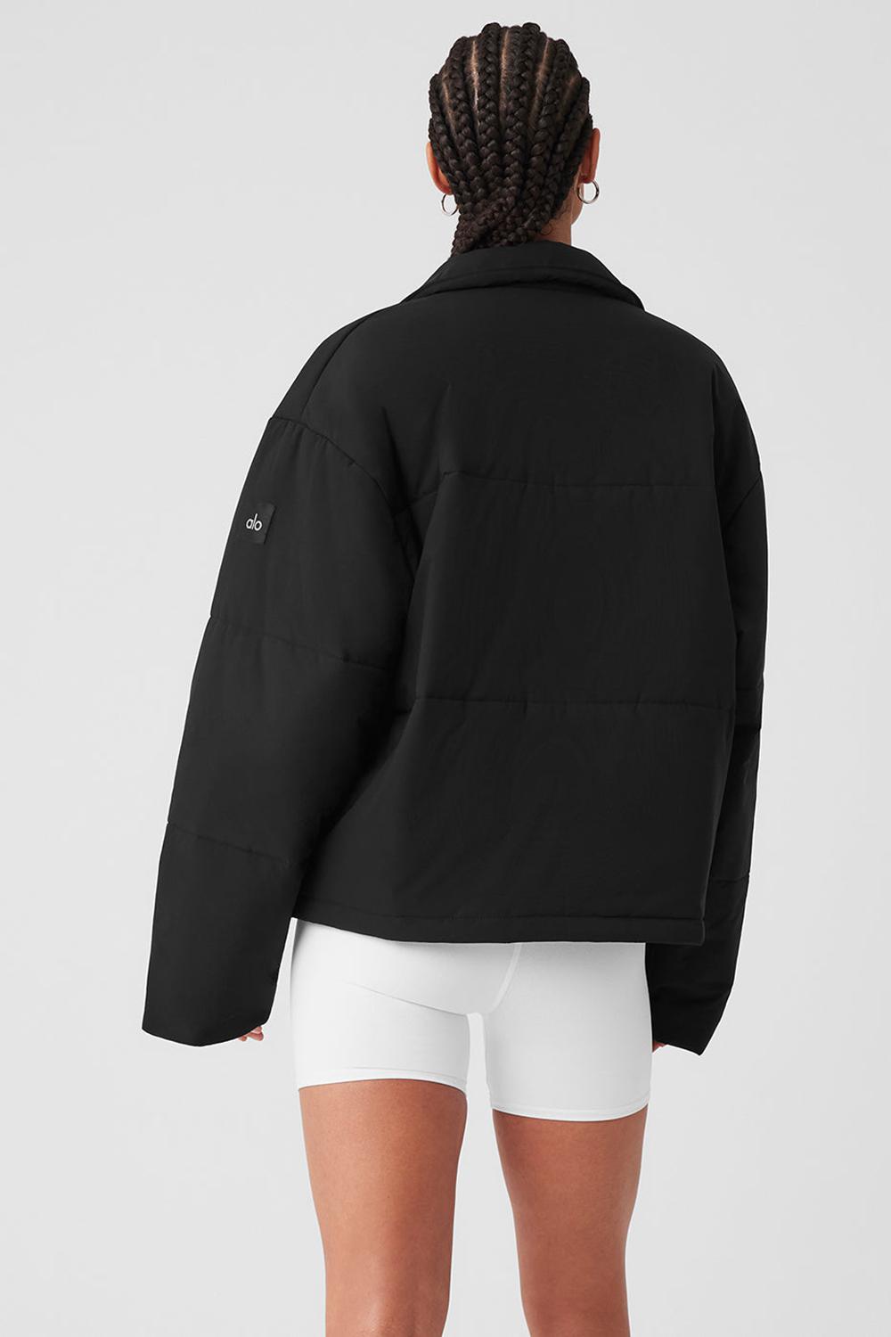 Black Women Alo Yoga Voyage Utility Cargo Jacket | Australia  56179-KSHQ