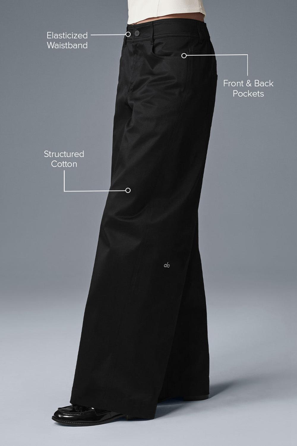 Black Women Alo Yoga Wanderlust Wide Leg Pant | Australia  52143-IMQE