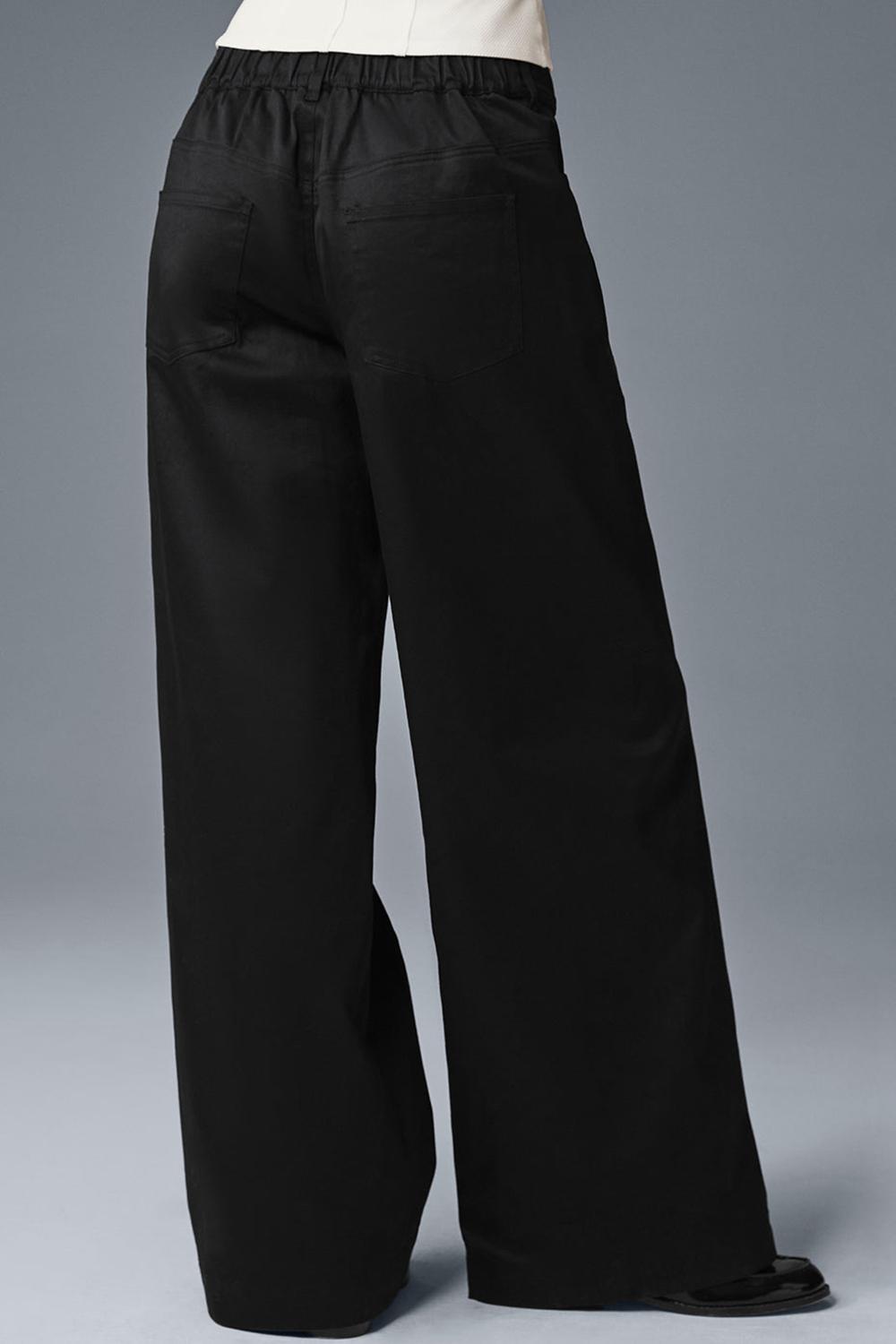 Black Women Alo Yoga Wanderlust Wide Leg Pant | Australia  52143-IMQE