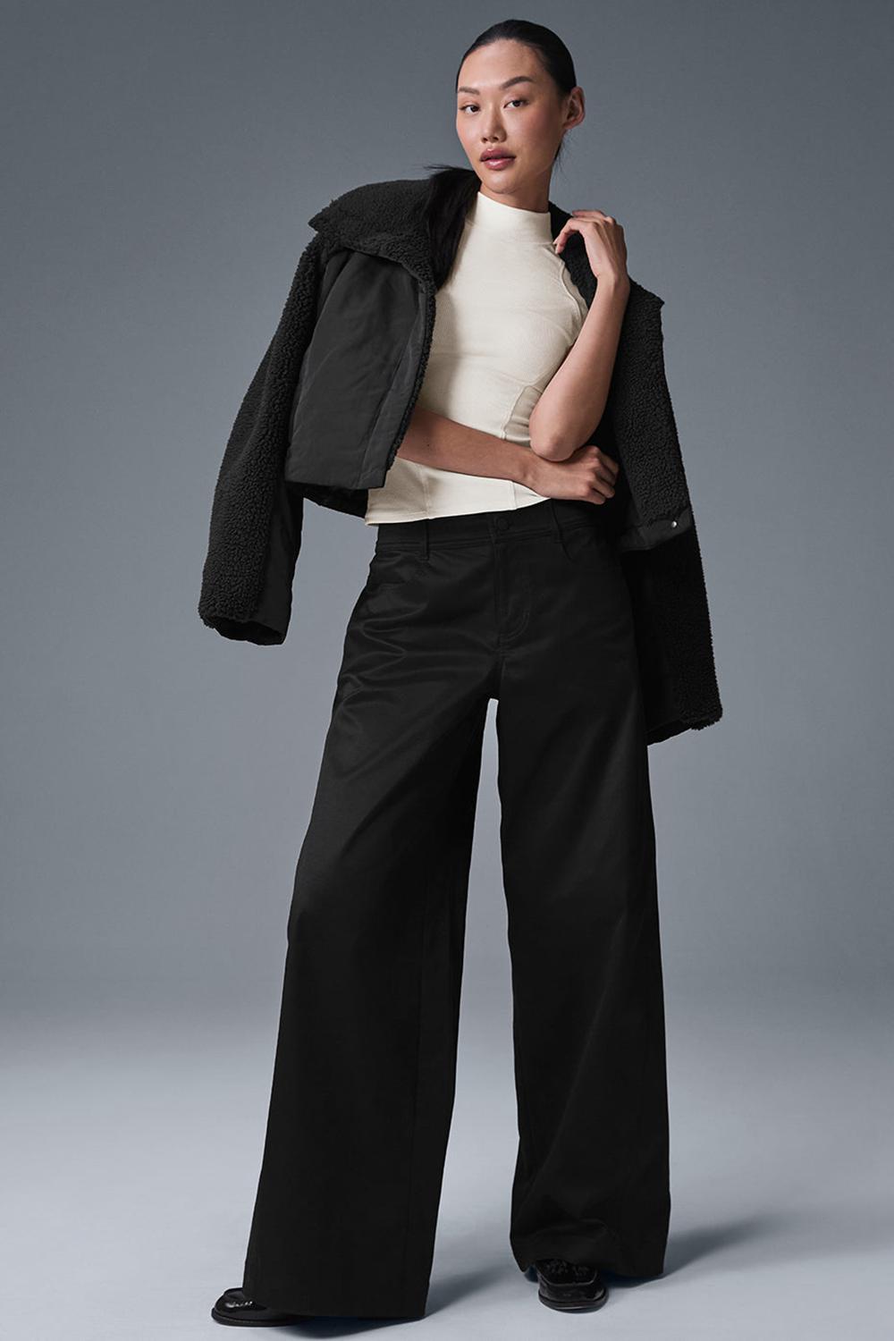 Black Women Alo Yoga Wanderlust Wide Leg Pant | Australia  52143-IMQE