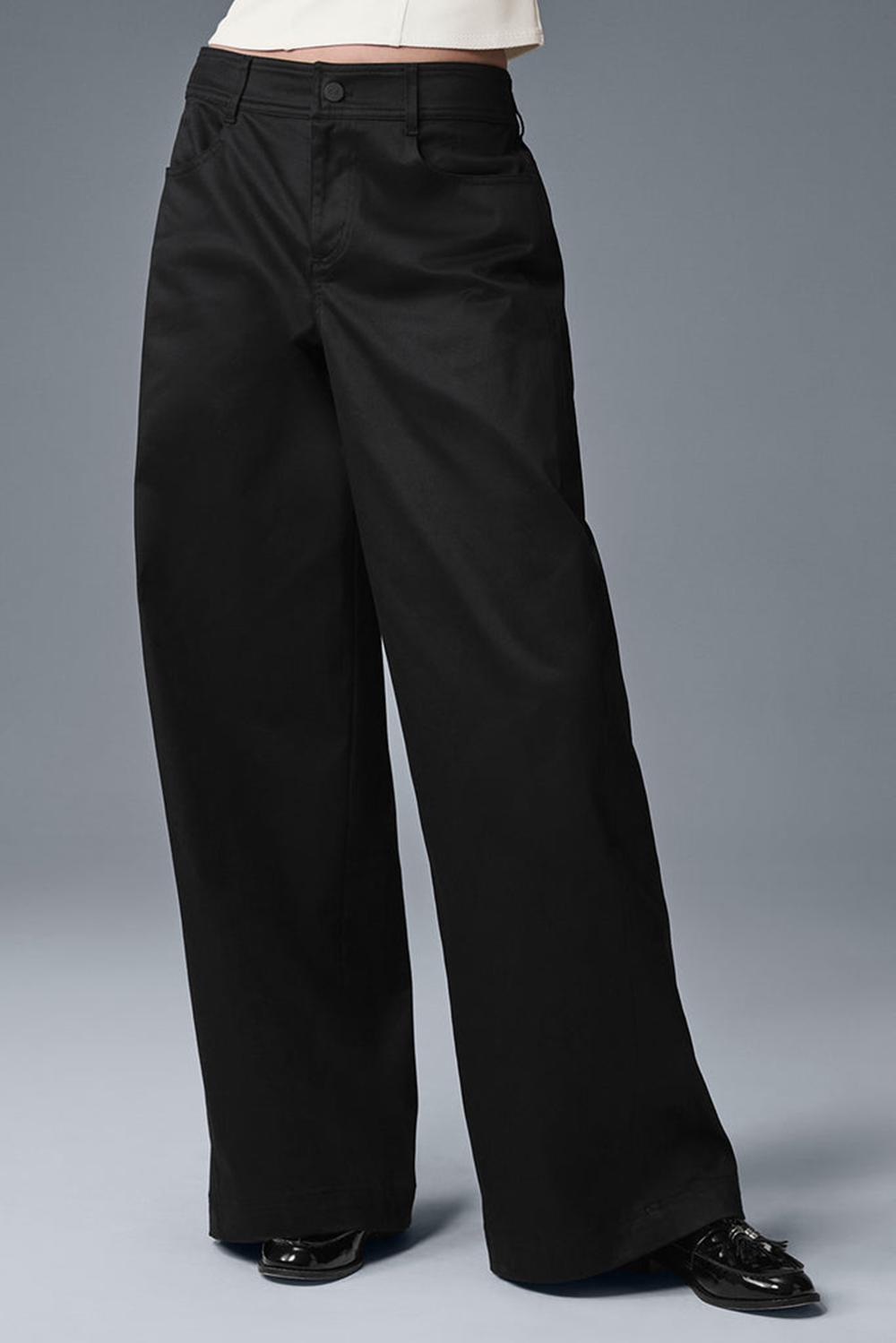Black Women Alo Yoga Wanderlust Wide Leg Pant | Australia  52143-IMQE