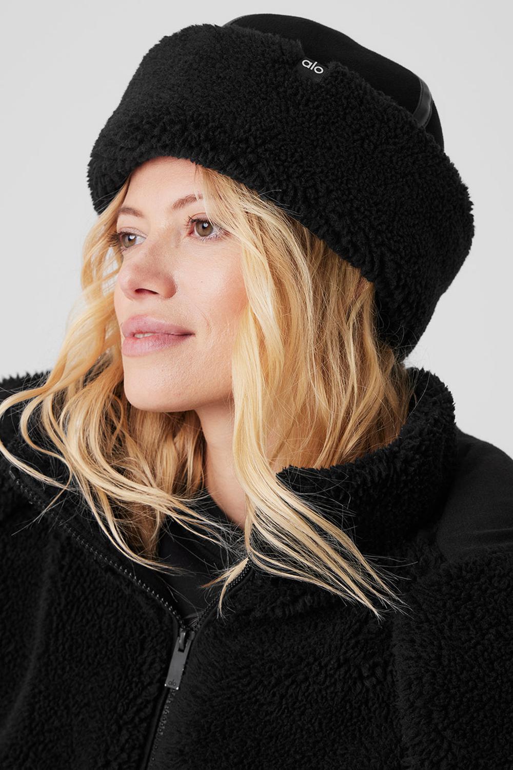 Black Women Alo Yoga Winterfun Zhivago Hat | Australia  49706-OIFA