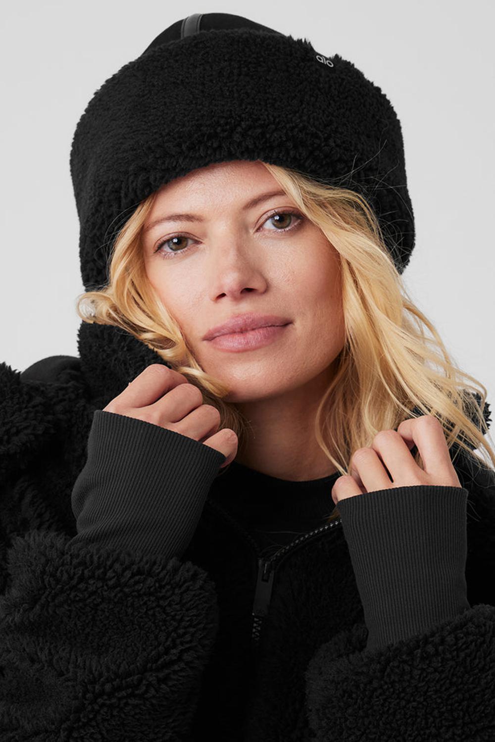 Black Women Alo Yoga Winterfun Zhivago Hat | Australia  49706-OIFA