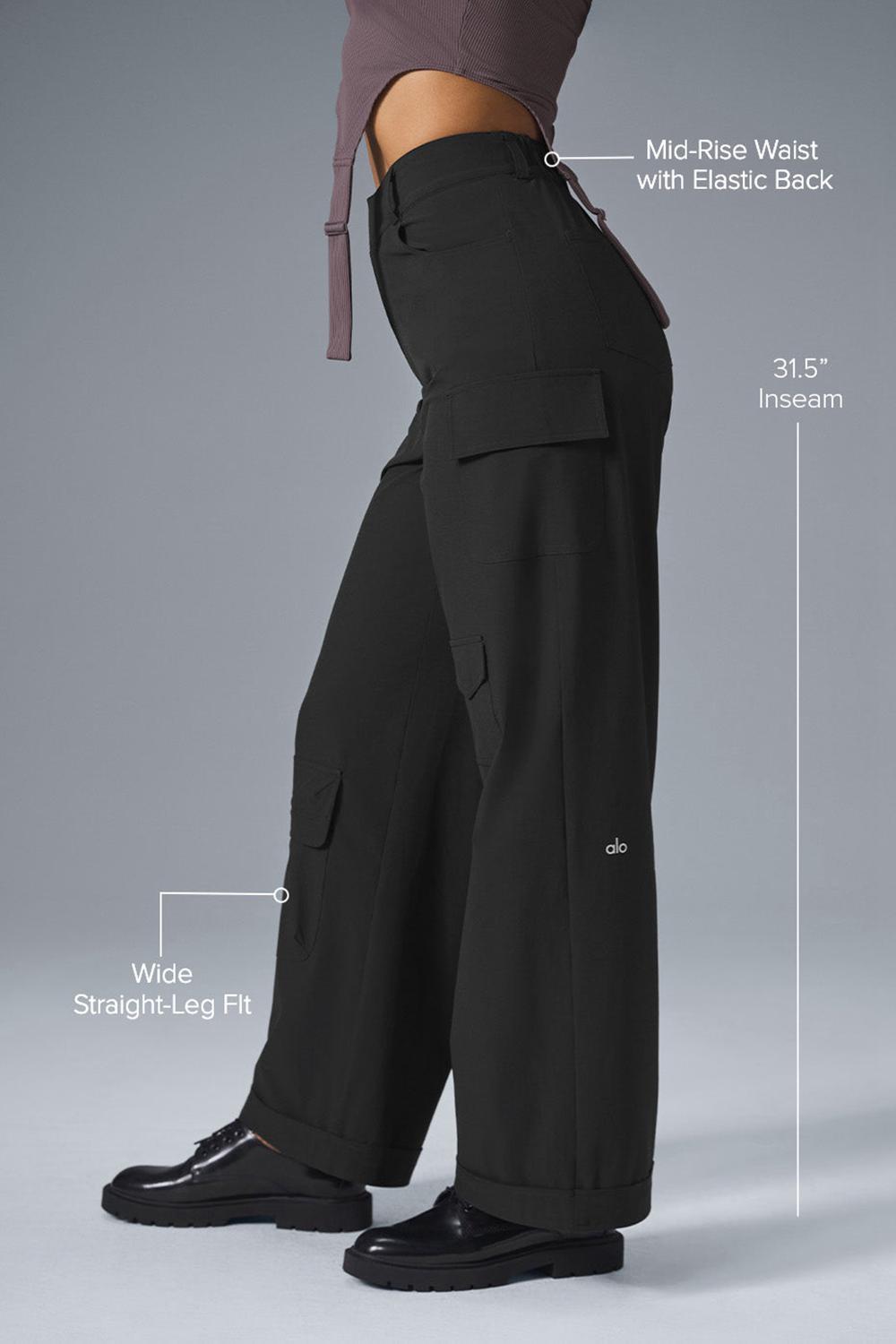 Black Women Alo Yoga Workwear Cargo Pant | Australia  01437-JLHZ